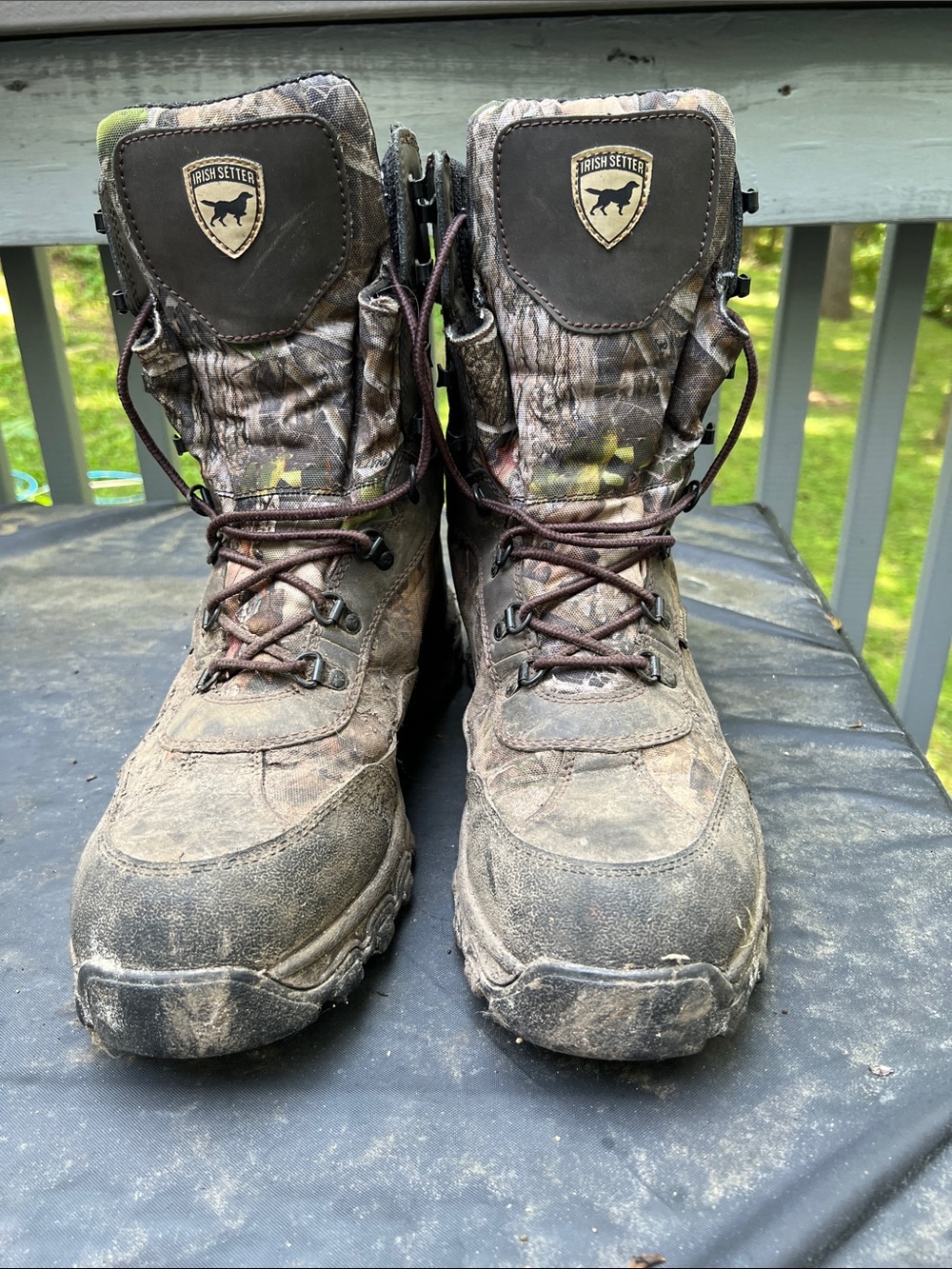 Irish Setter Brown Camo Lace-Up Hunting Boots